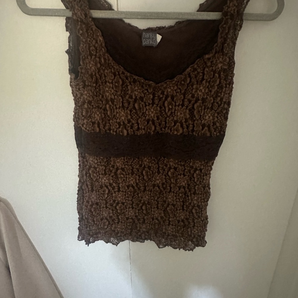 Hanky Panky Brown Lace Women's Top